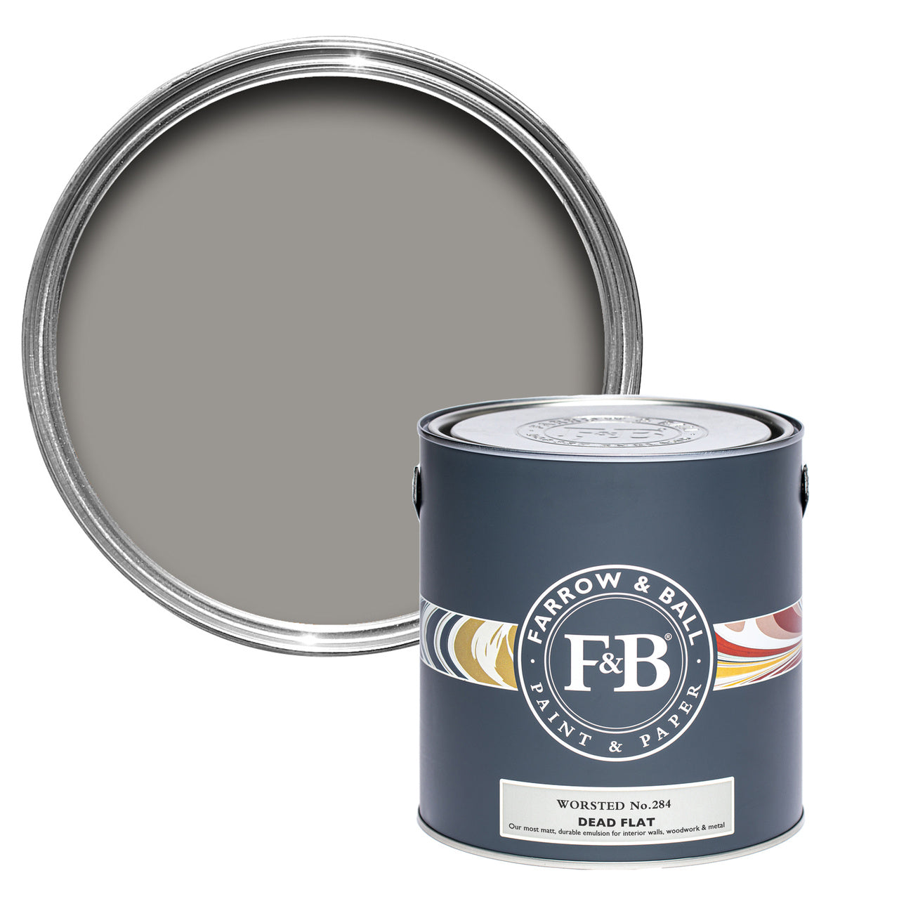 Worsted No.284 paint tin and swatch