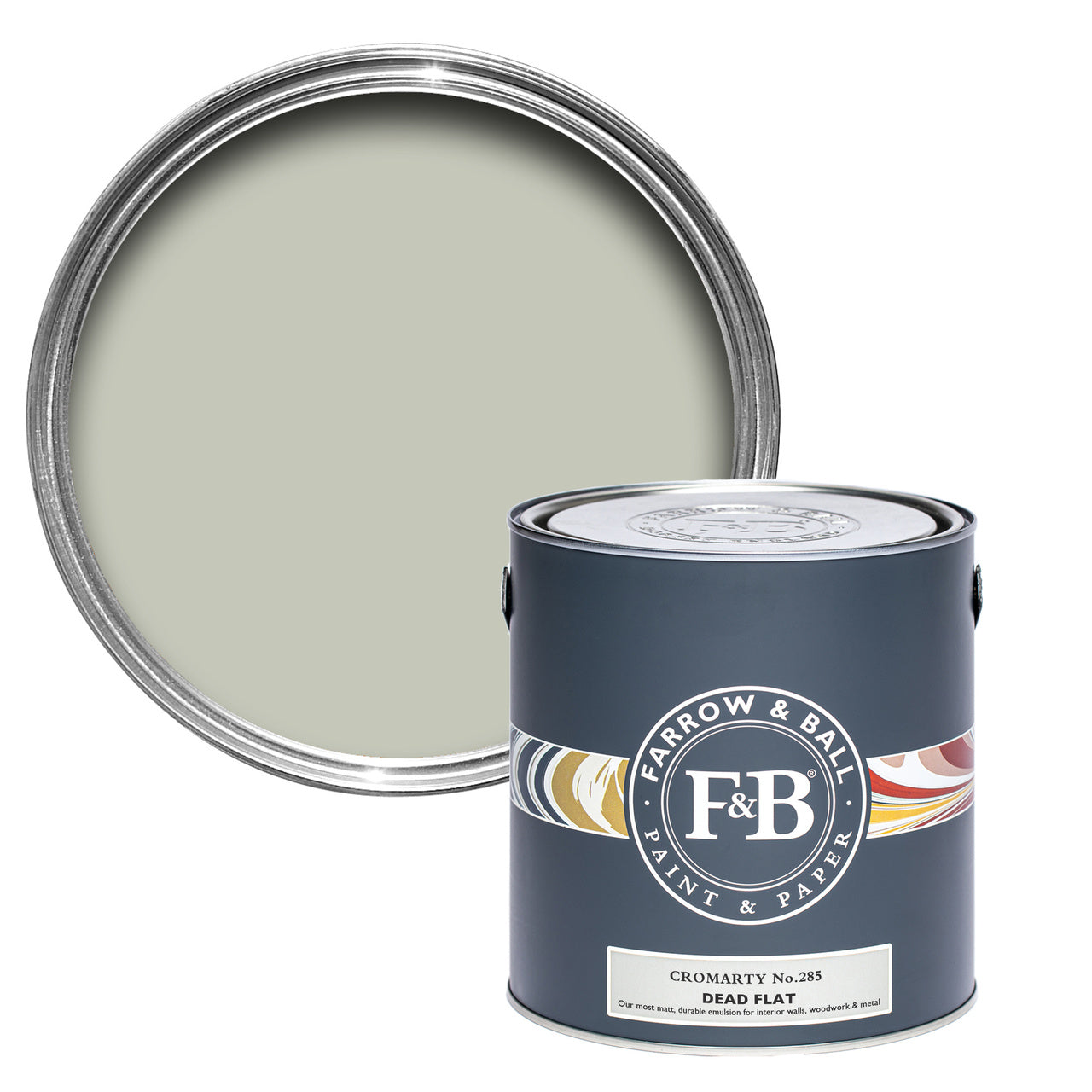Cromarty No.285 paint tin and swatch
