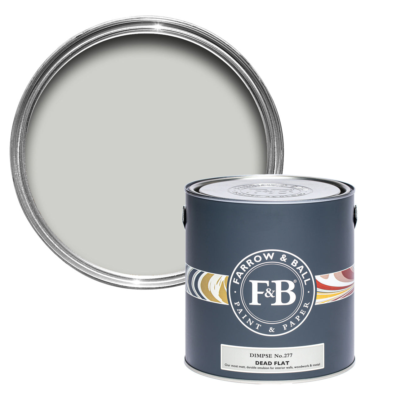 Dimpse No.277 paint tin and swatch