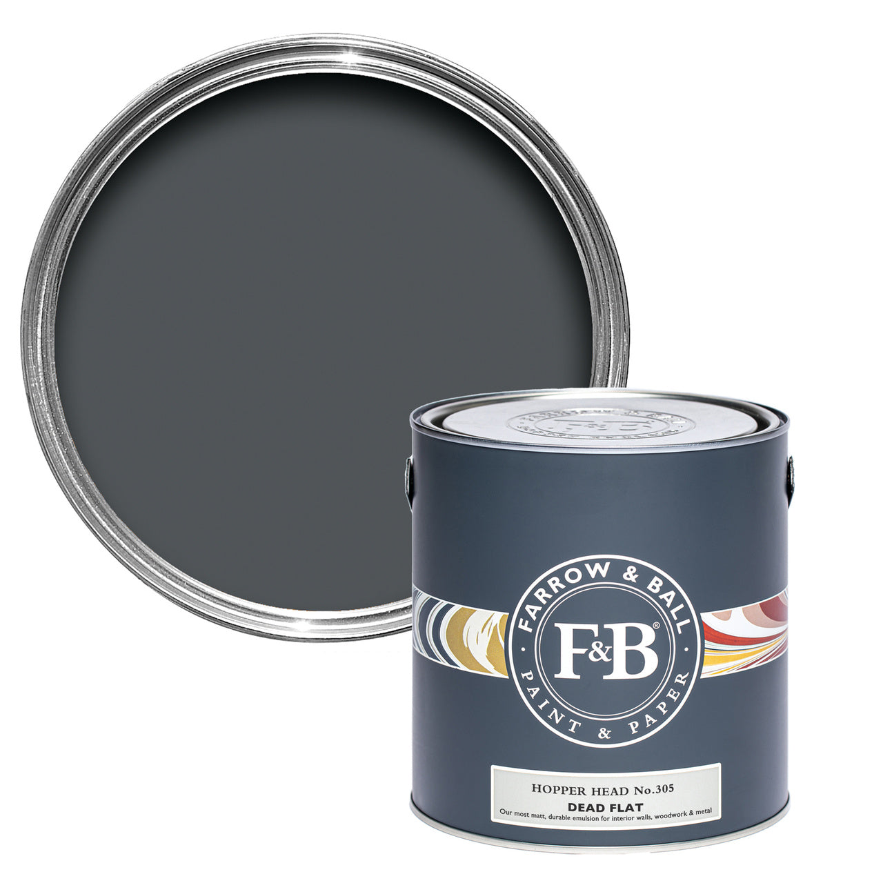 Hopper Head No.305 paint tin and swatch