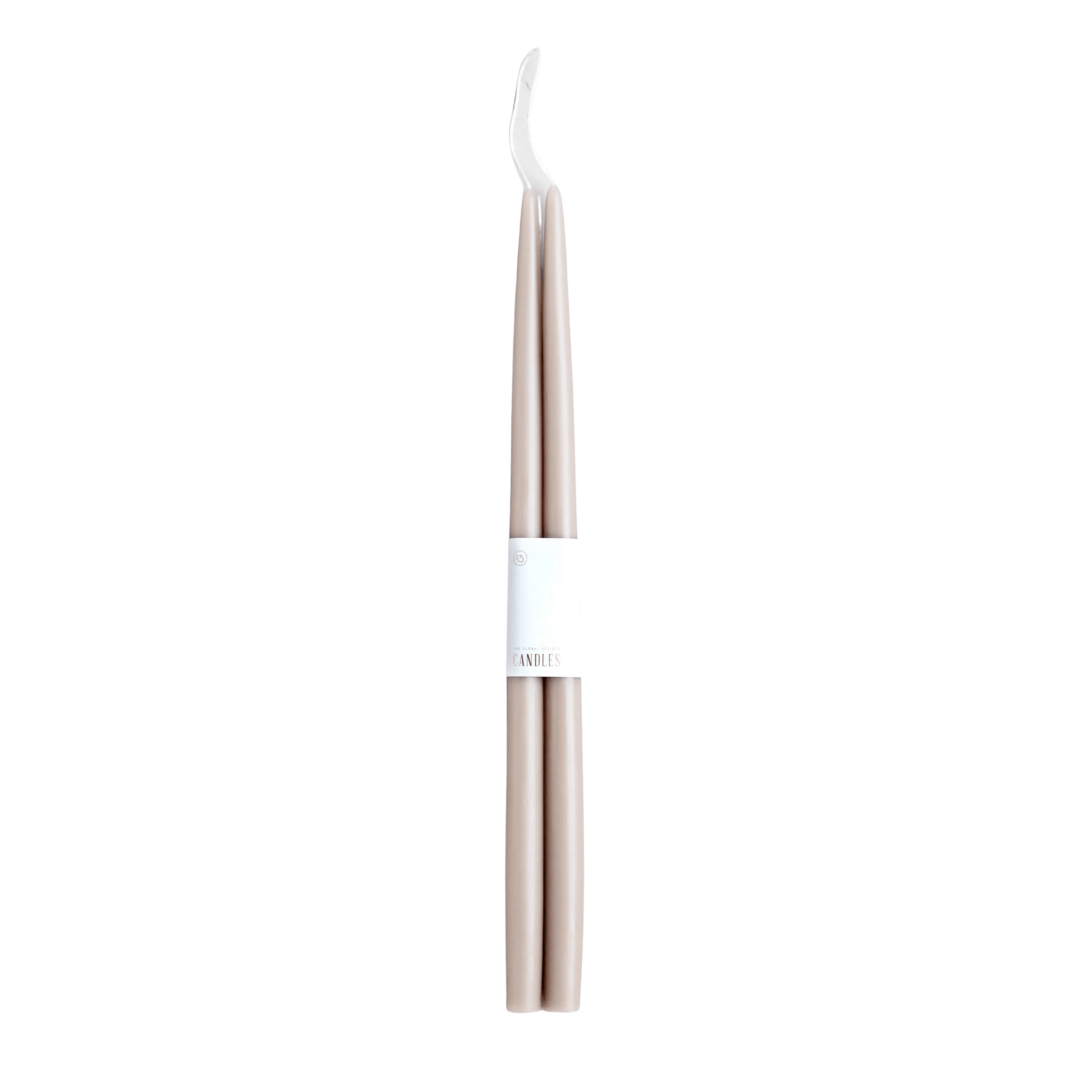 18" Dipped Taper Candles - Greige