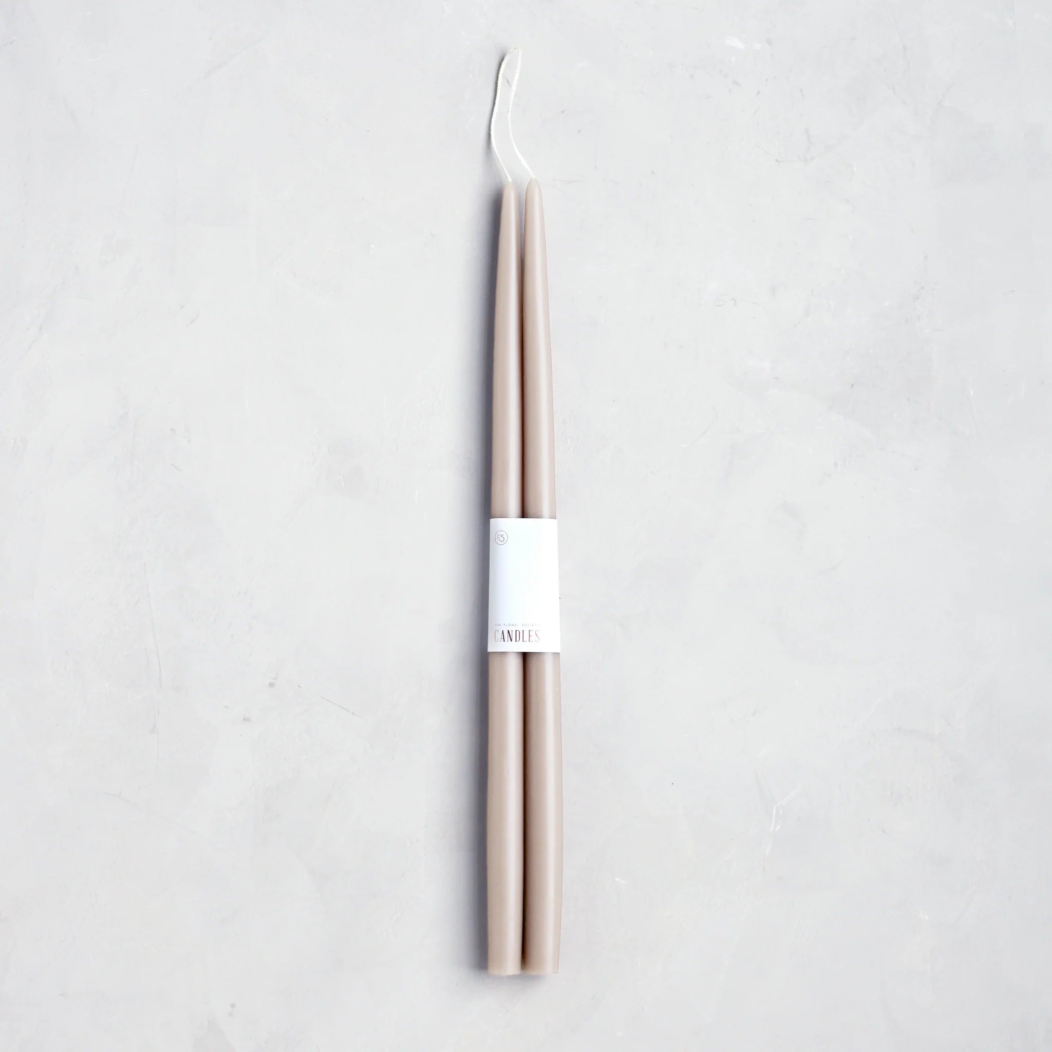18" Dipped Taper Candles - Greige