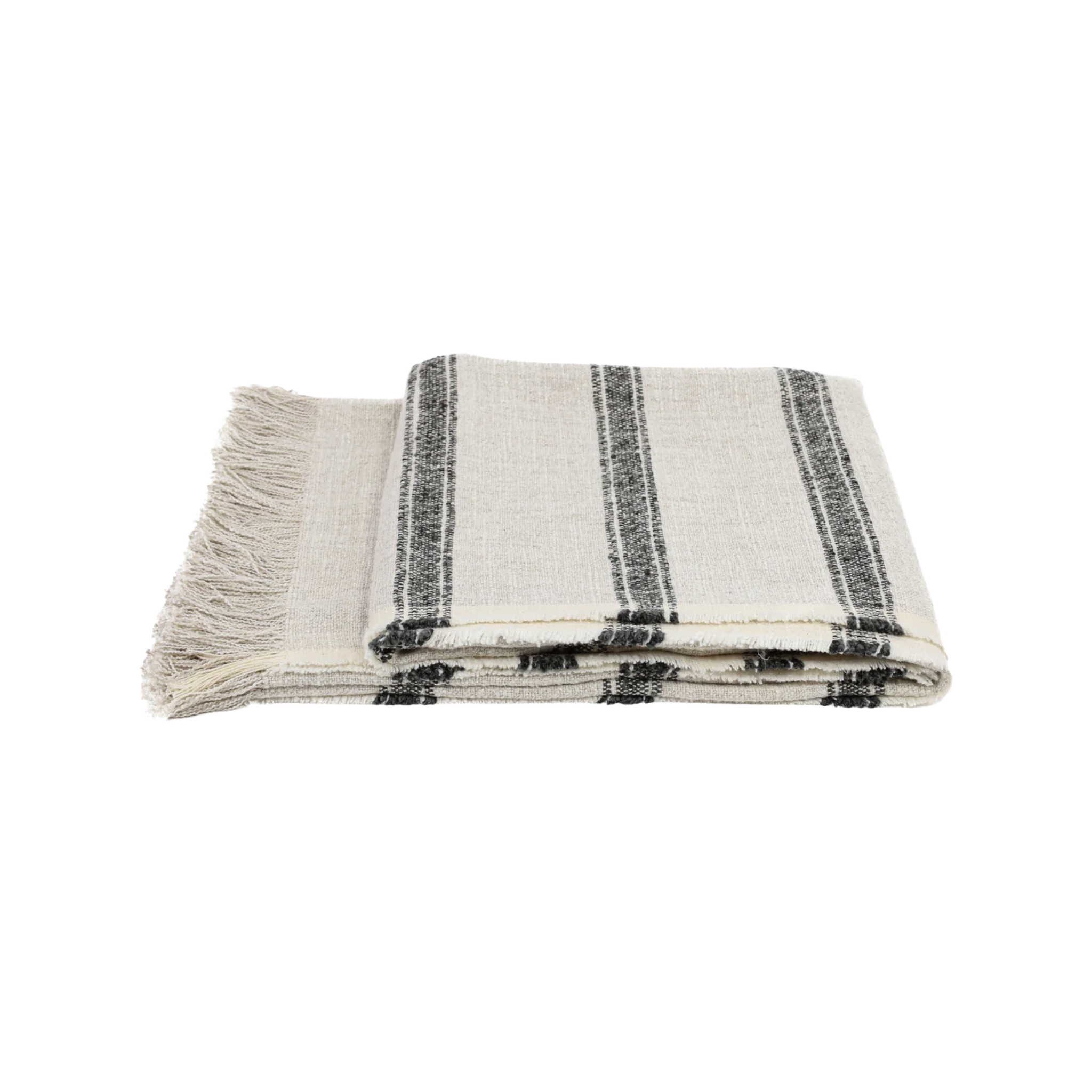 Dalton Throw - Natural & Charcoal