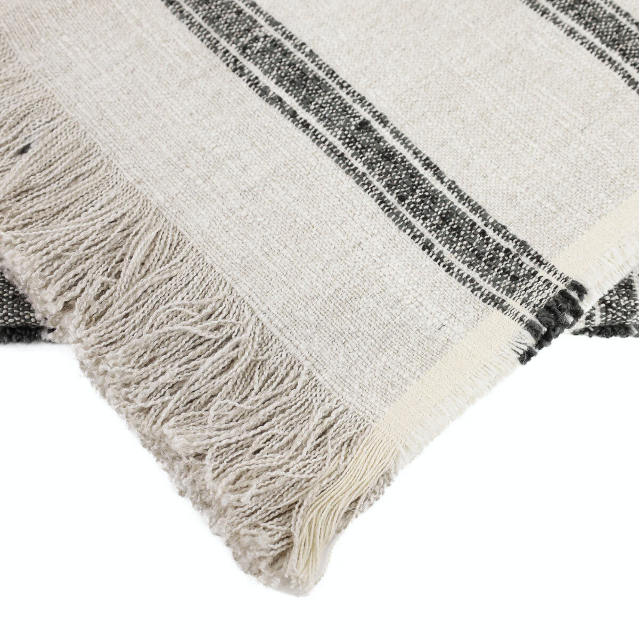 Dalton Throw - Natural & Charcoal