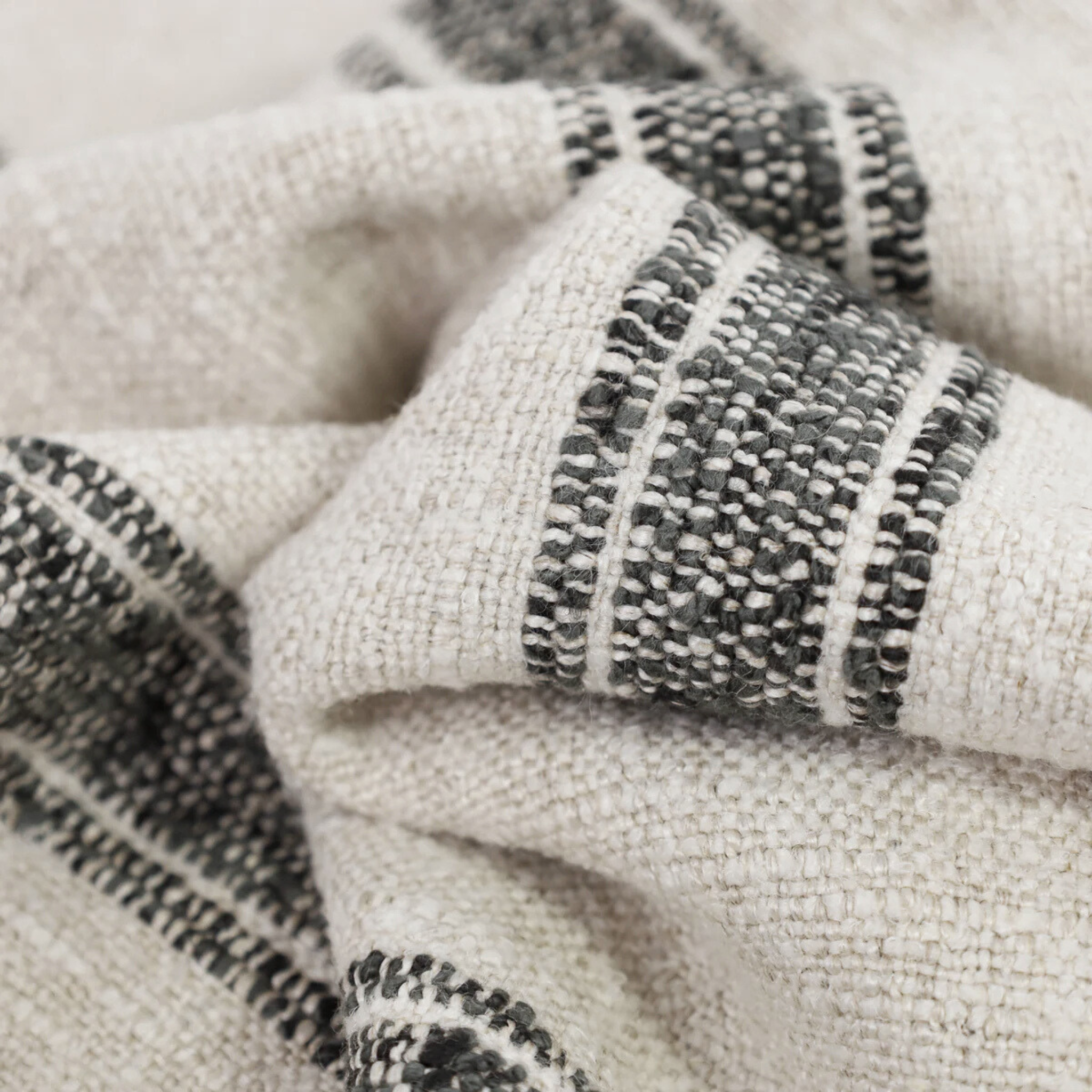 Dalton Throw - Natural & Charcoal