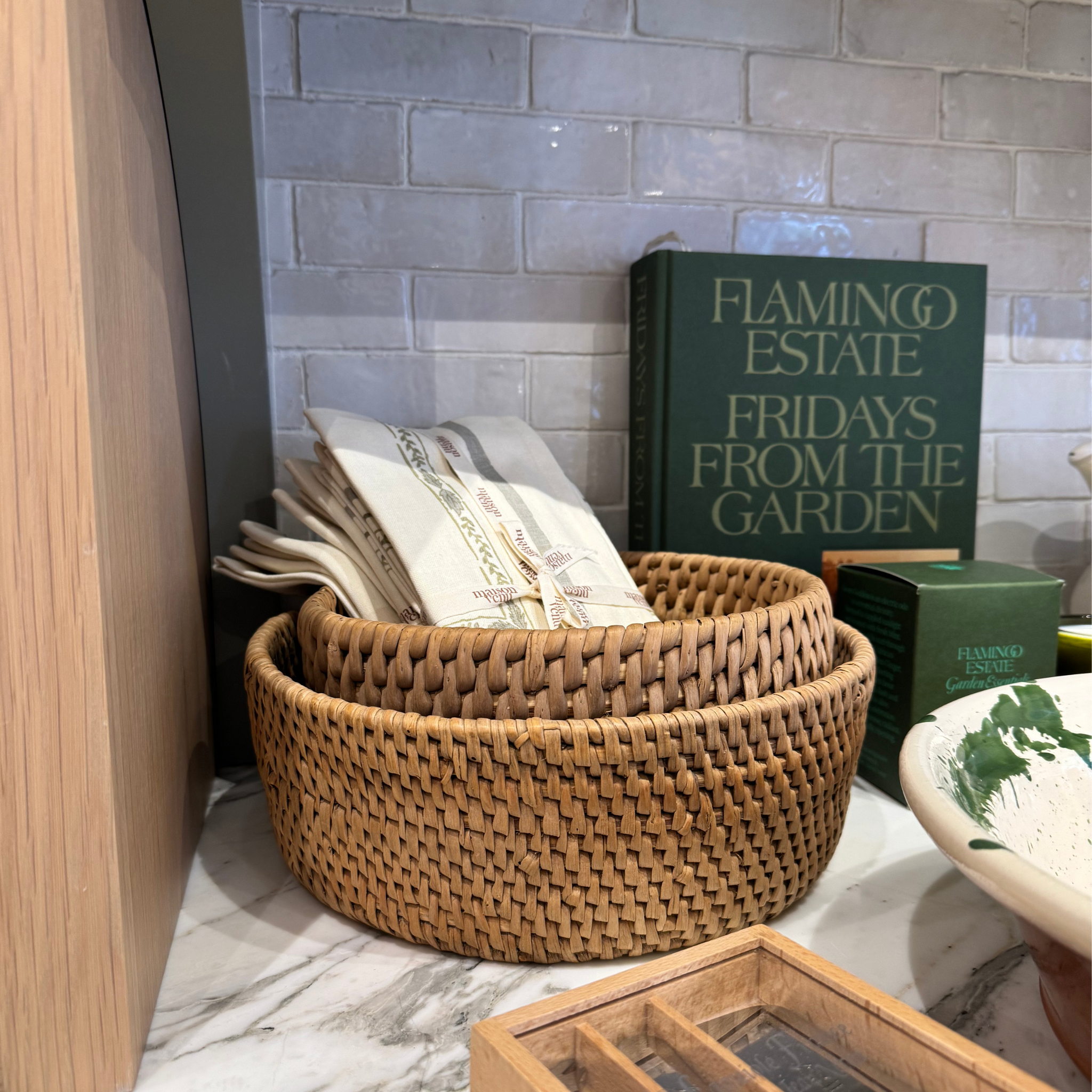 Vintage Woven Basket - Large