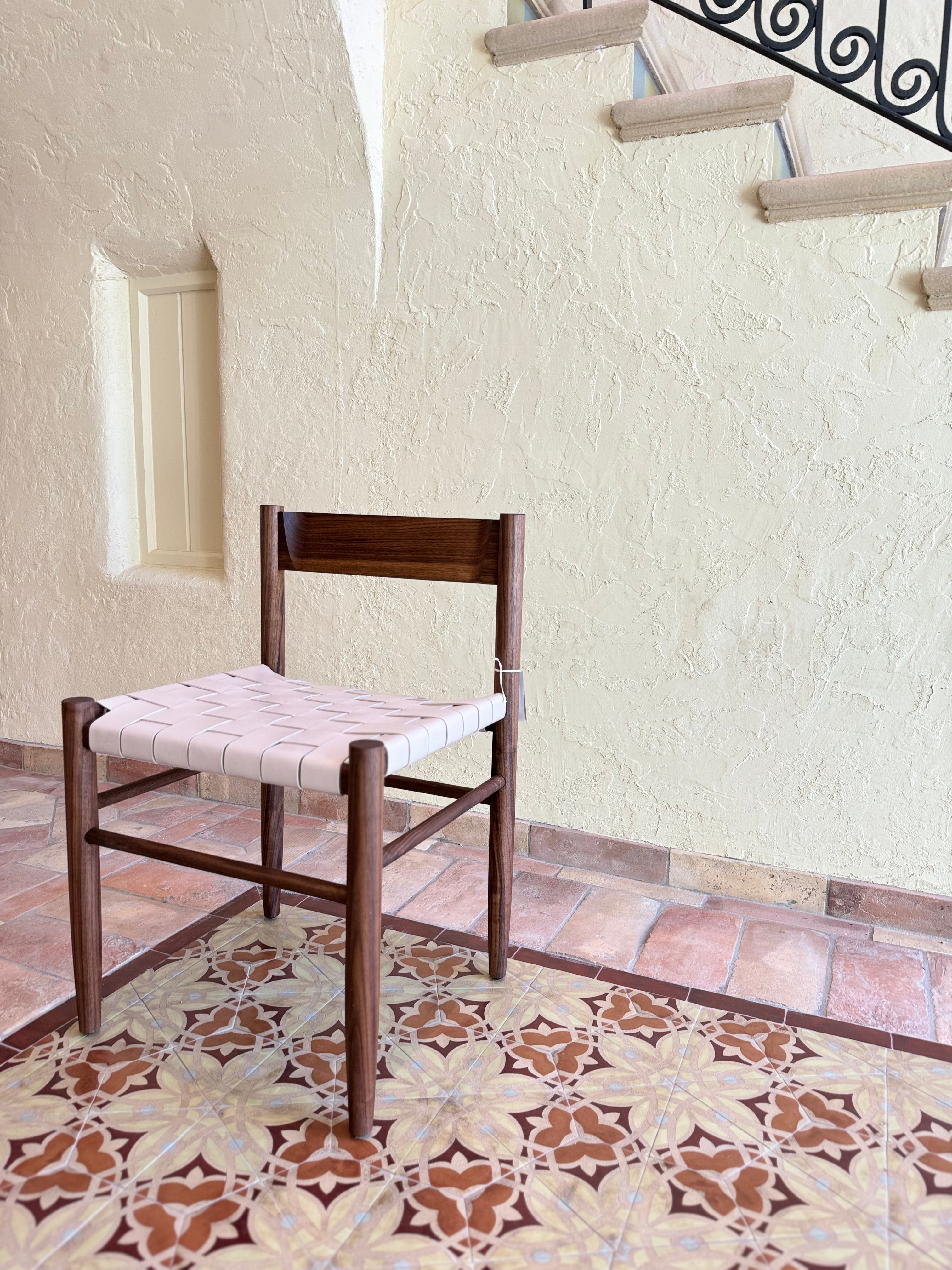 Gaon Chair - Walnut & Cream Leather