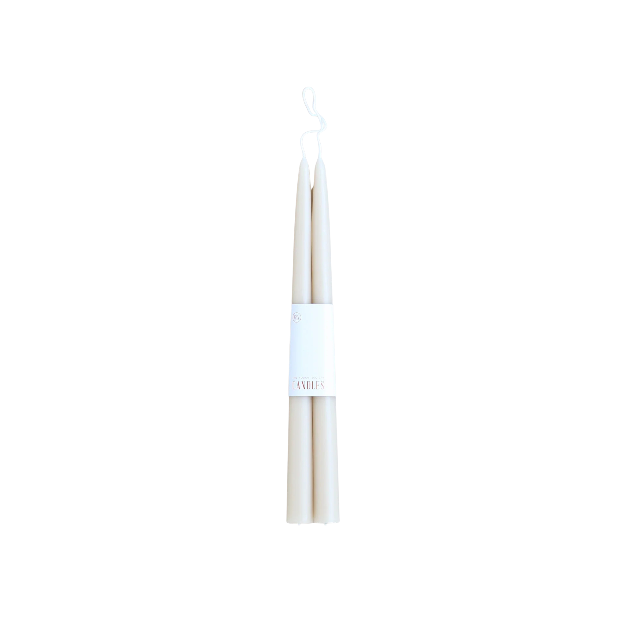 12" Dipped Taper Candles - Parchment