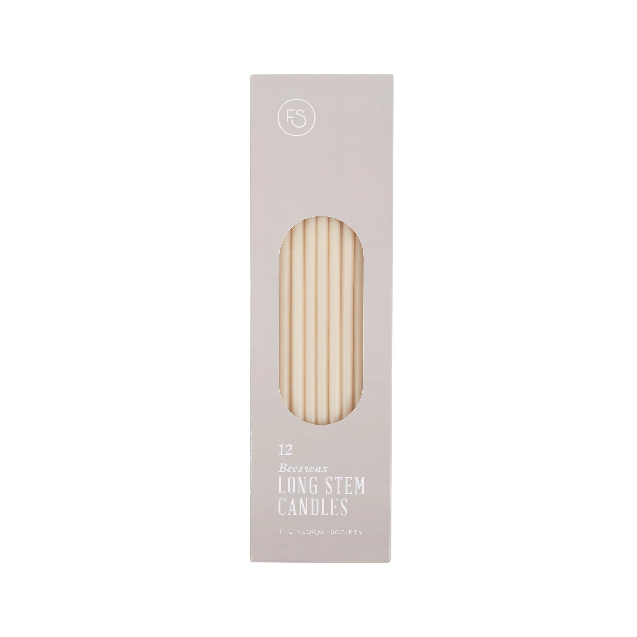 Beeswax Long Stem Candles - Salt