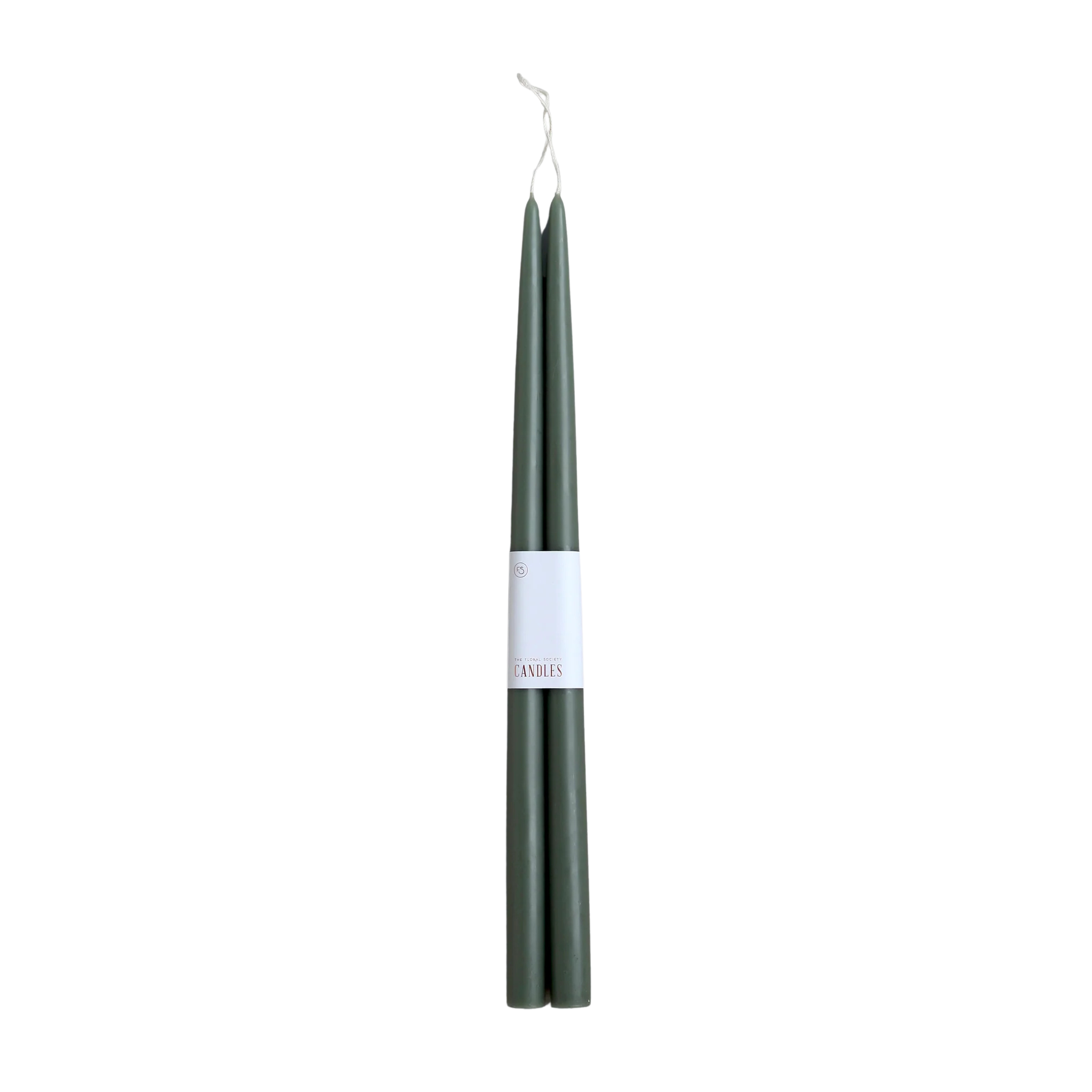 18" Dipped Taper Candles - Moss