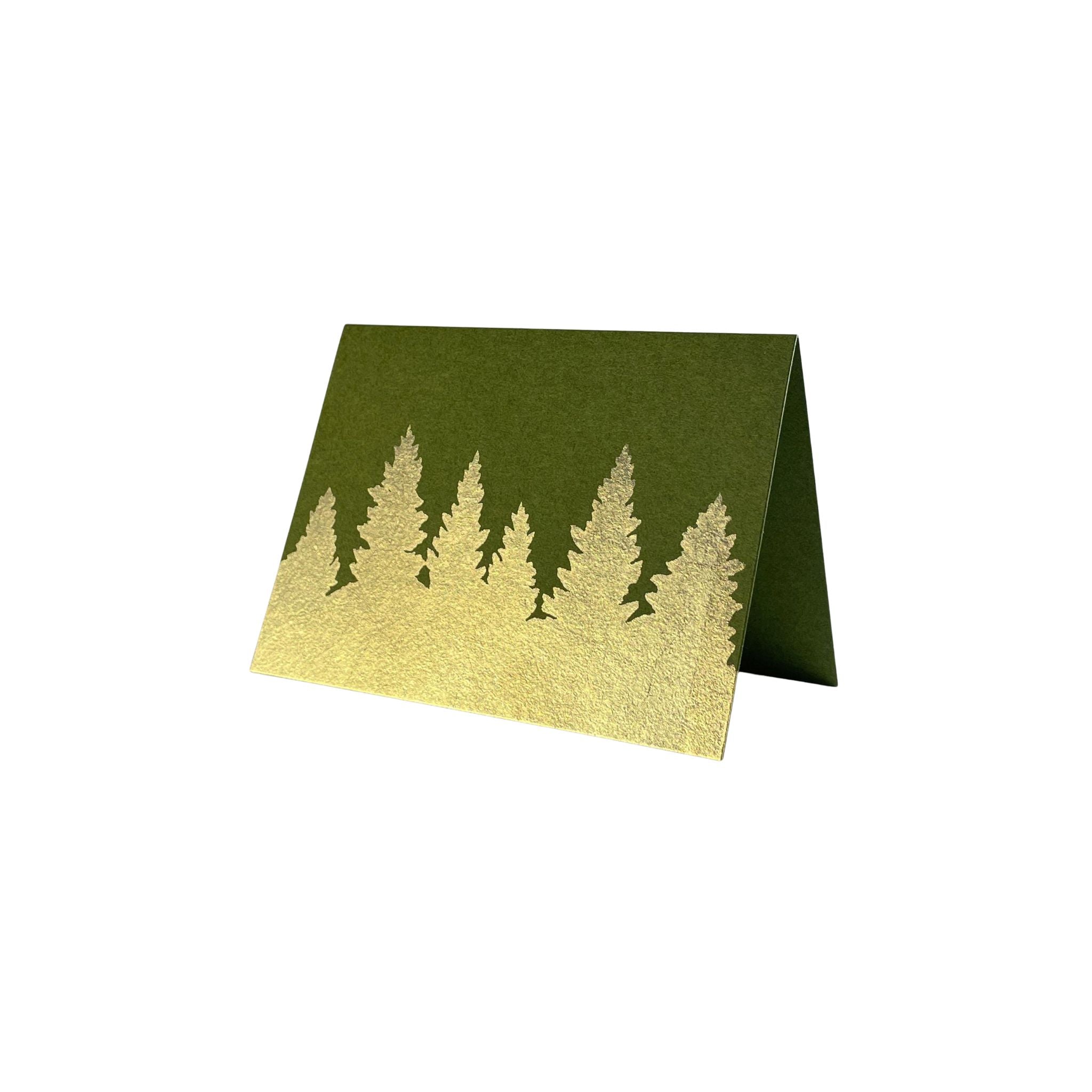 Gold Leaf Evergreen Card