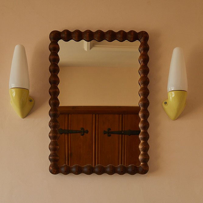 Bobbin Mirror - Dark Oak