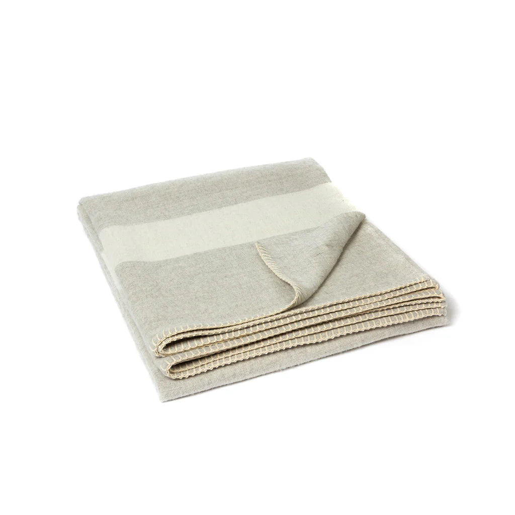 Mason Throw - Light Heather / Ivory