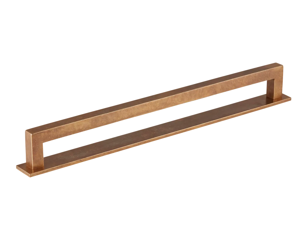 Bronze cabinet handle on a white background