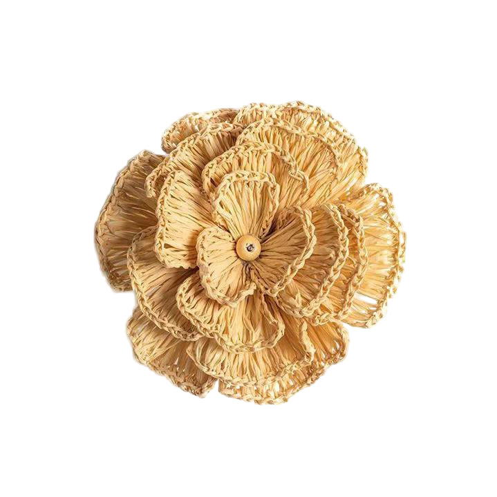 Natural Straw Flower Napkin Ring