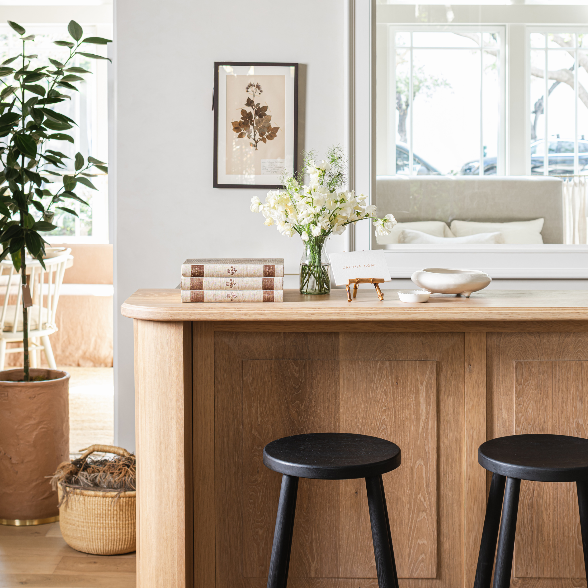 Framed Swedish Botanicals - Black Oak