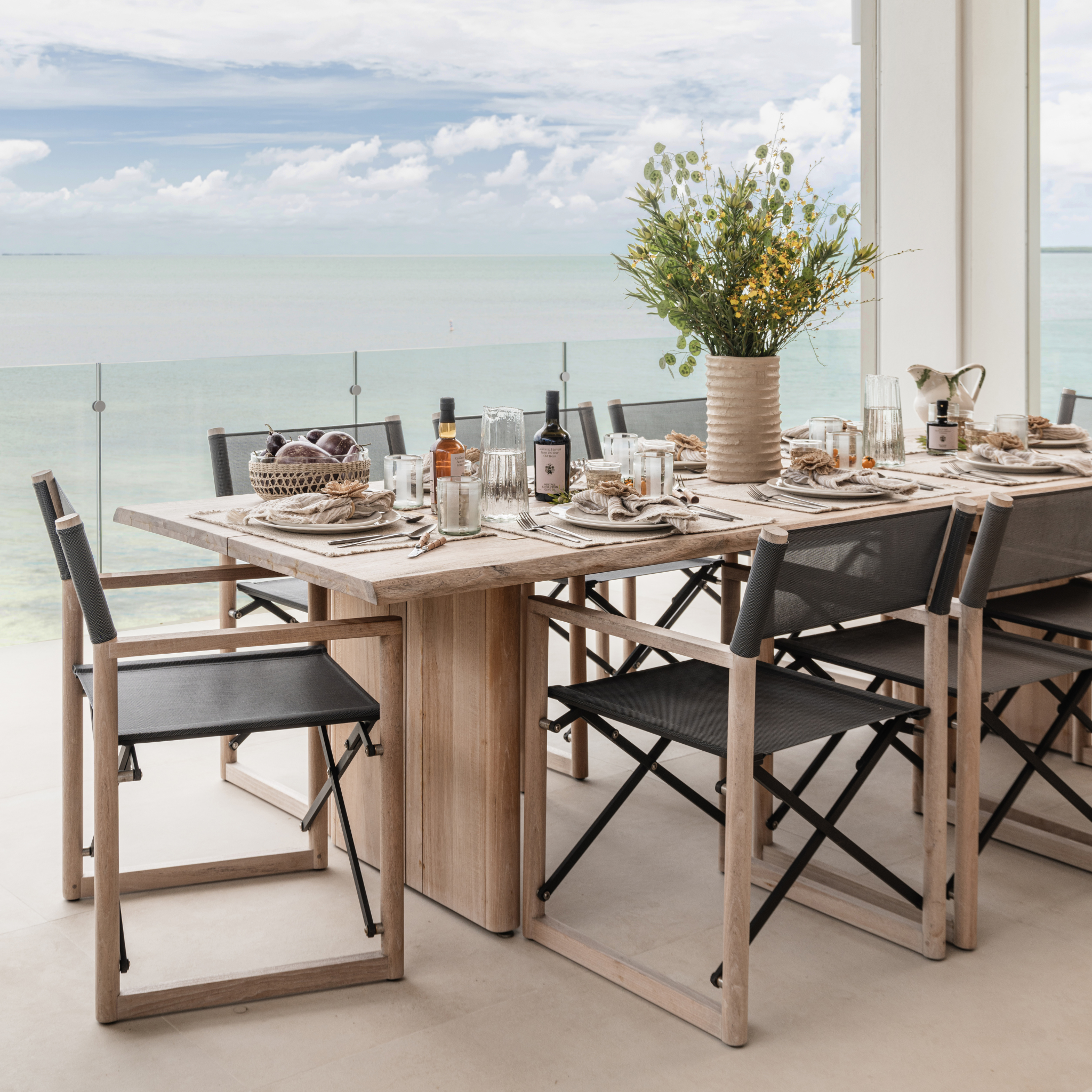 Handmade Cement Vase - Ivory