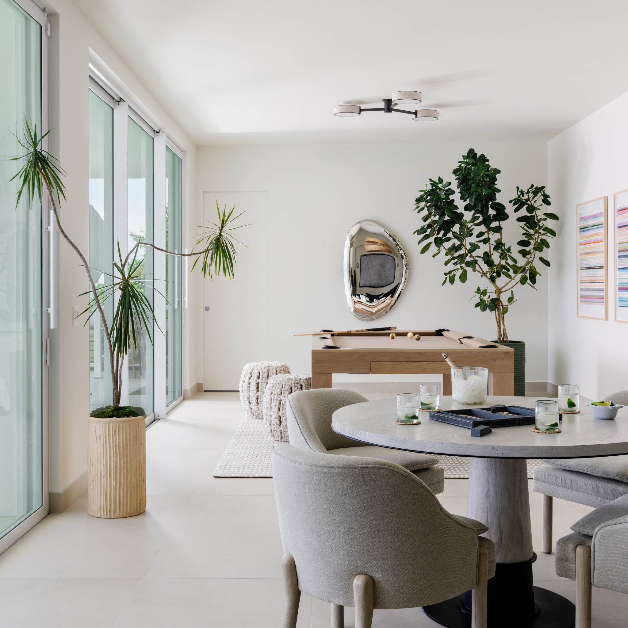 Handmade Cement Planter Stem - Ivory