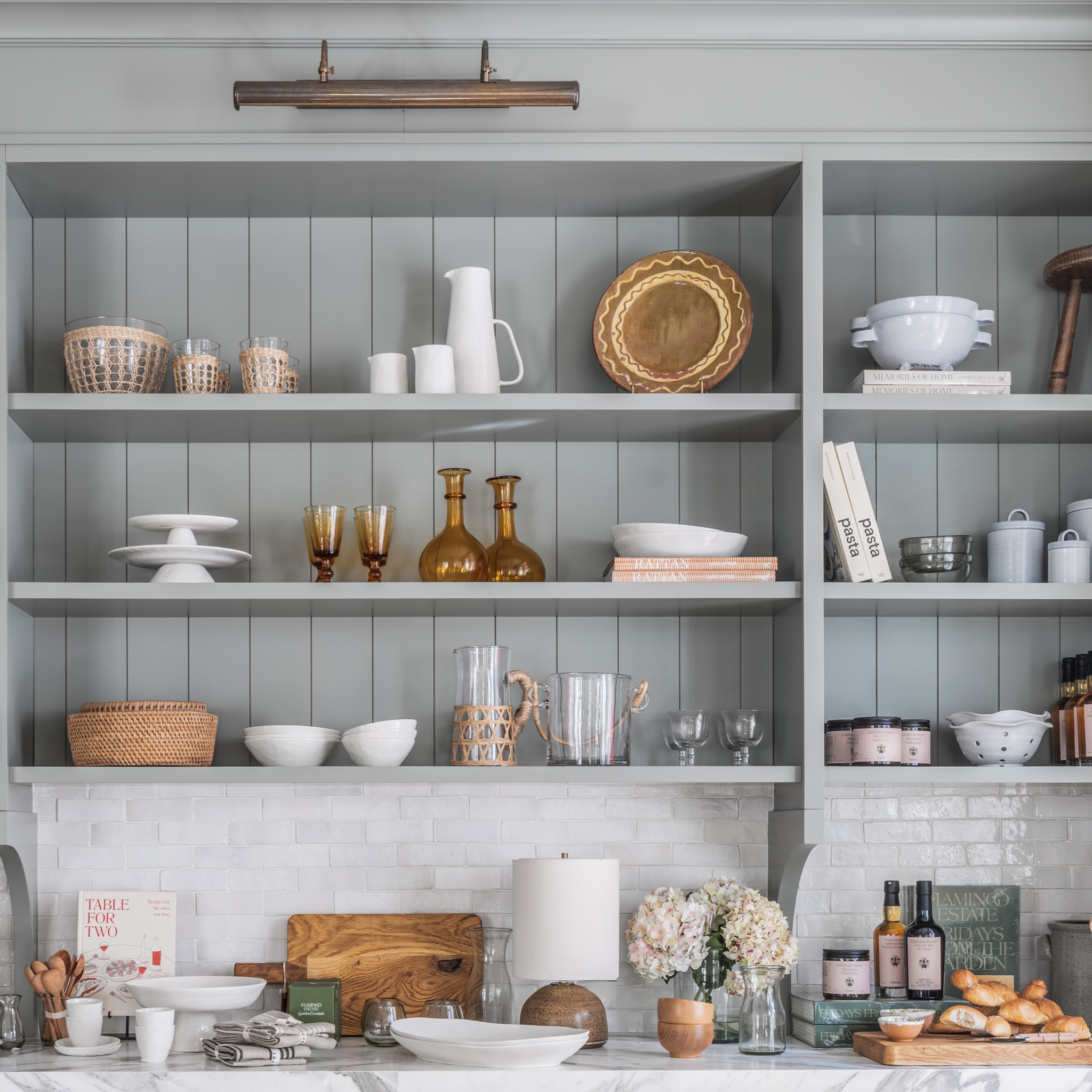 Vintage Ceramic Platter - Yellow Lines