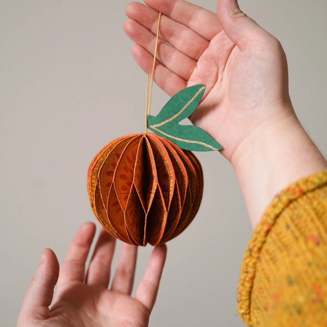 Orange Honeycomb Ornament