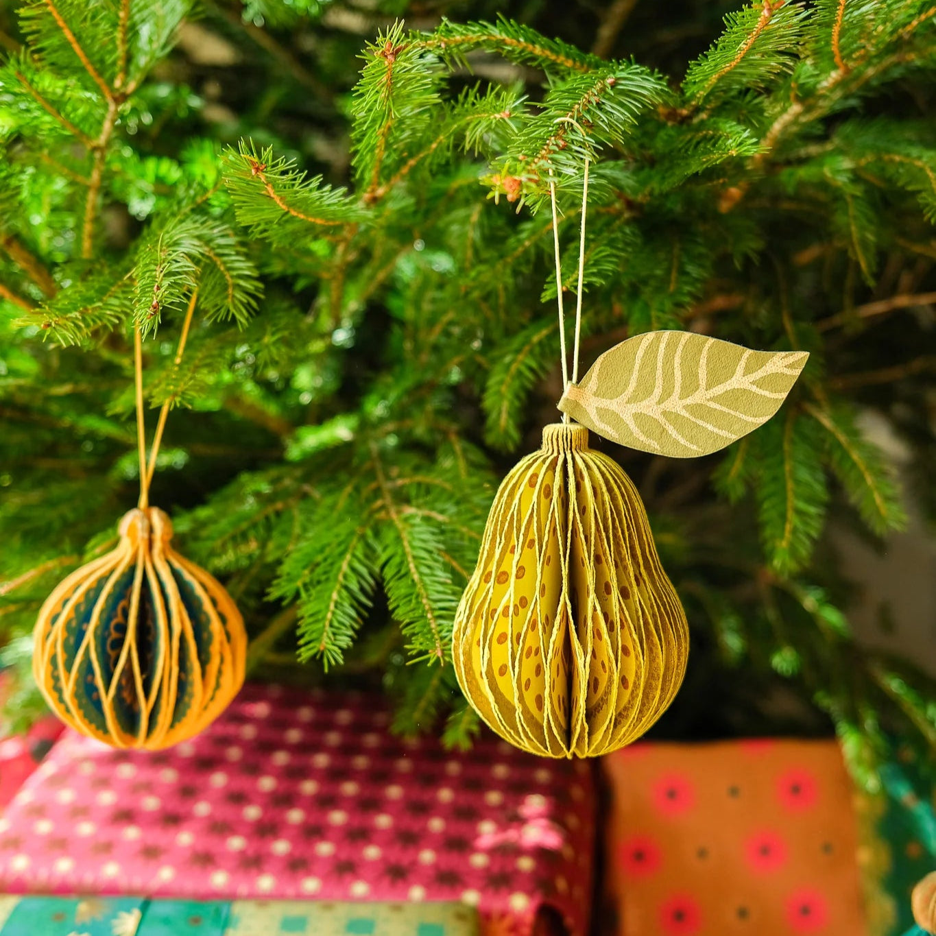 Pear Honeycomb Ornament