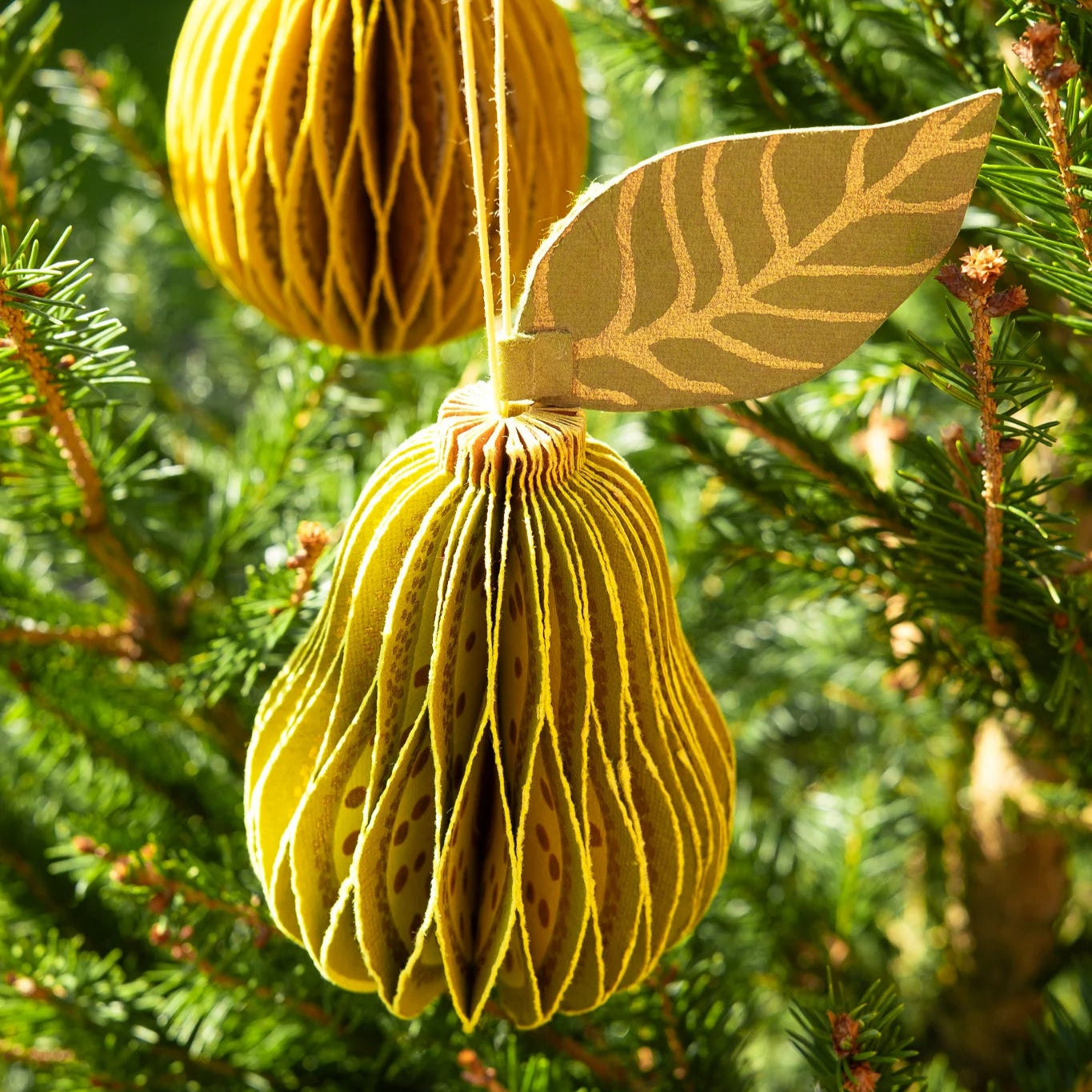 Pear Honeycomb Ornament