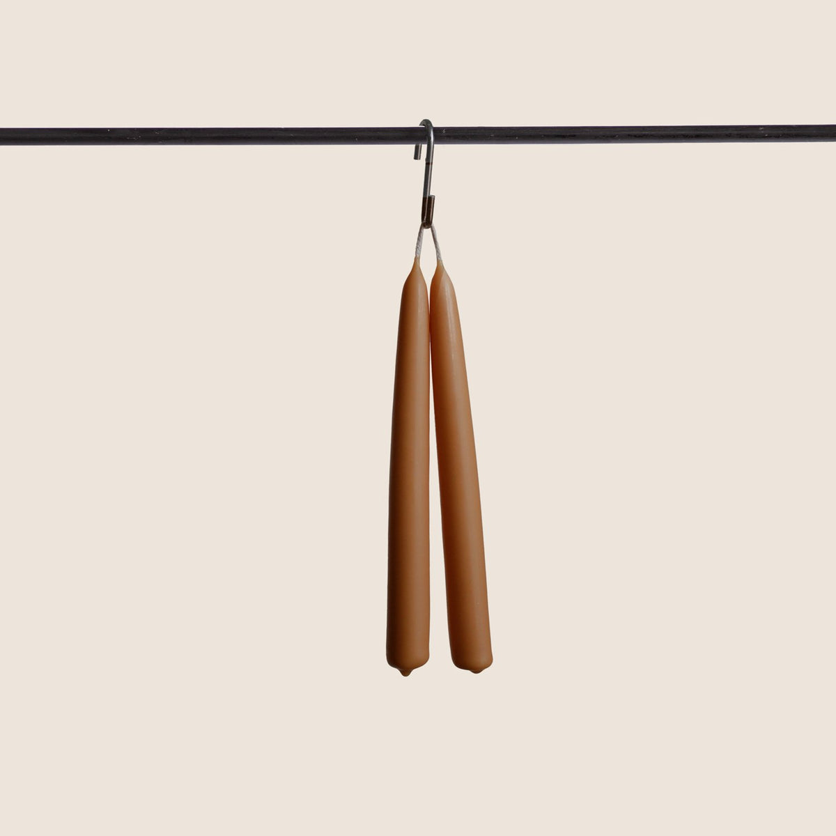 Dining Candle Pair, Groundnut by WAX Atelier, hand-dipped beeswax, view 2