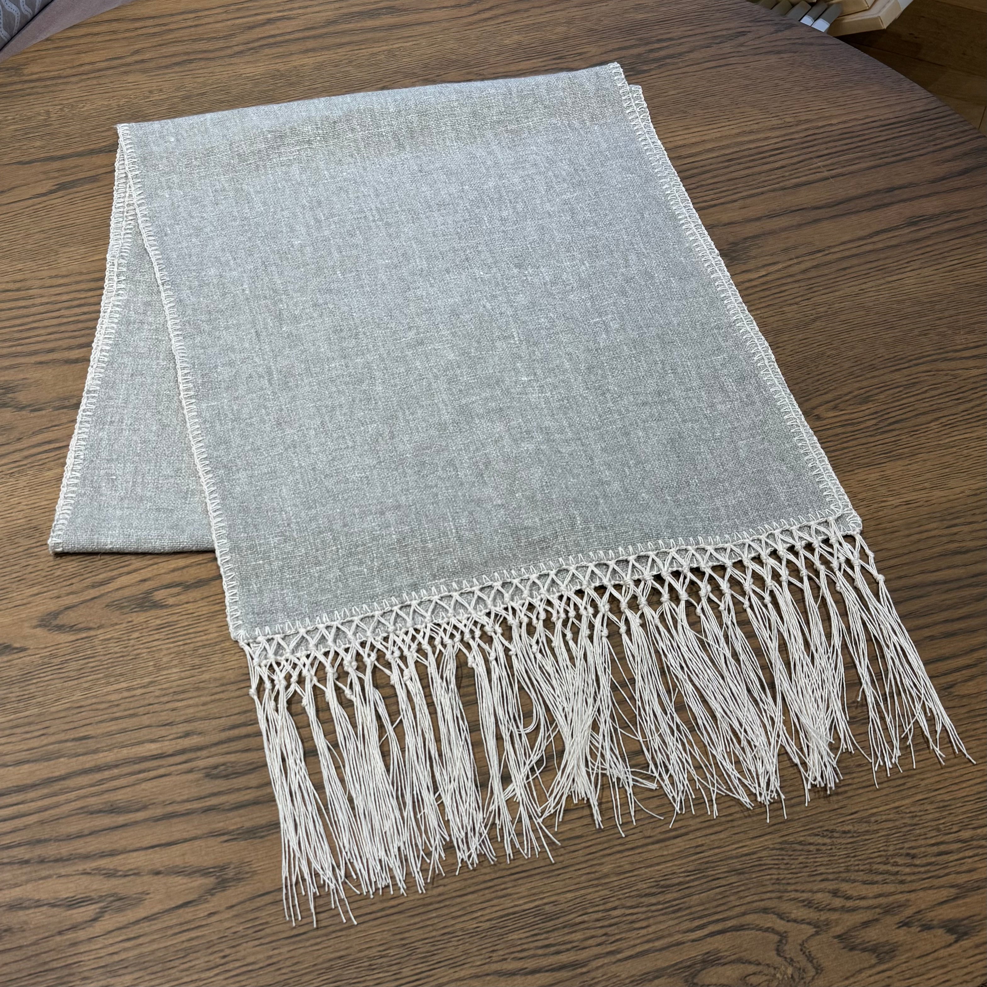 Elise Gray & Cream Table Runner