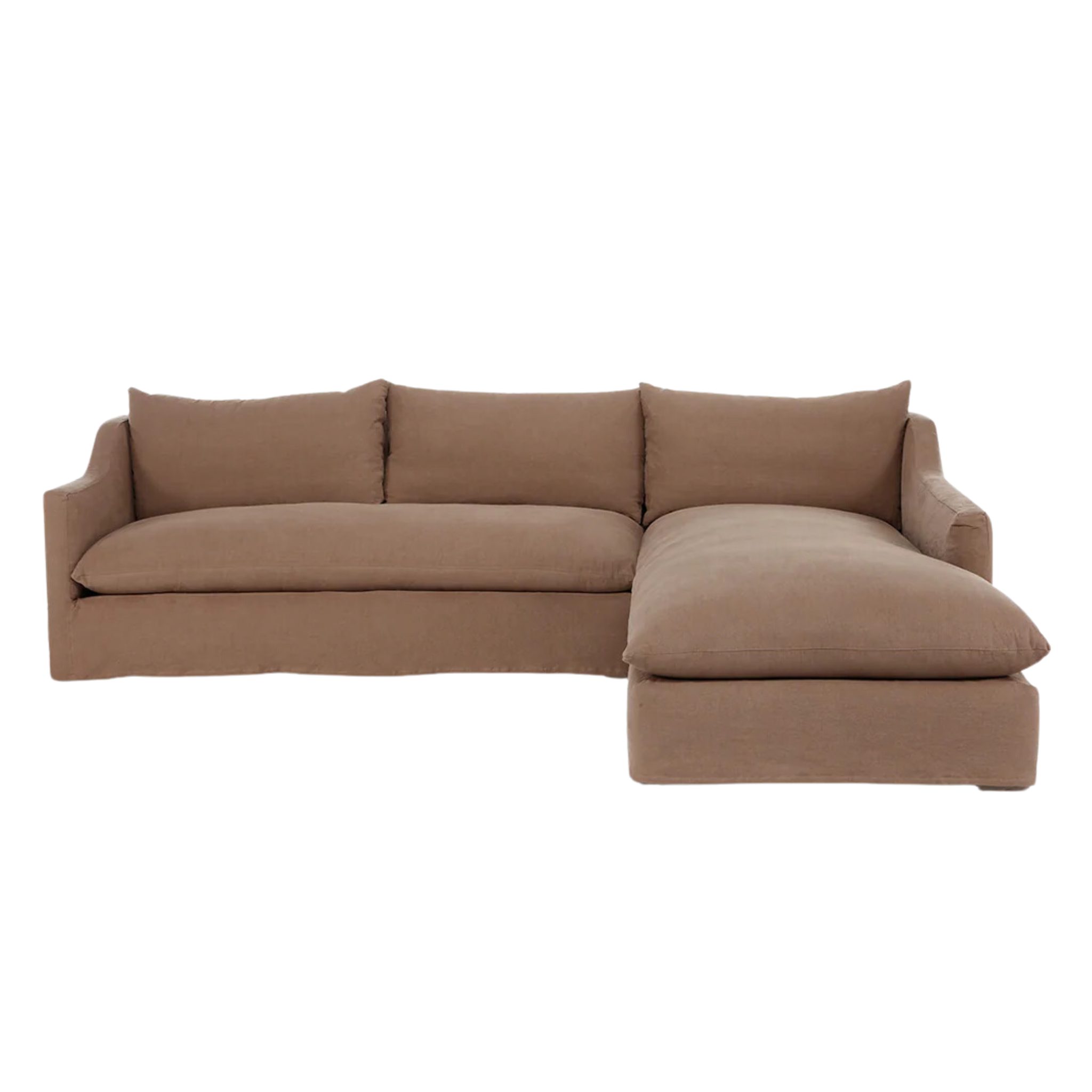 Marie Slope Arm Chaise Sectional - Left Facing
