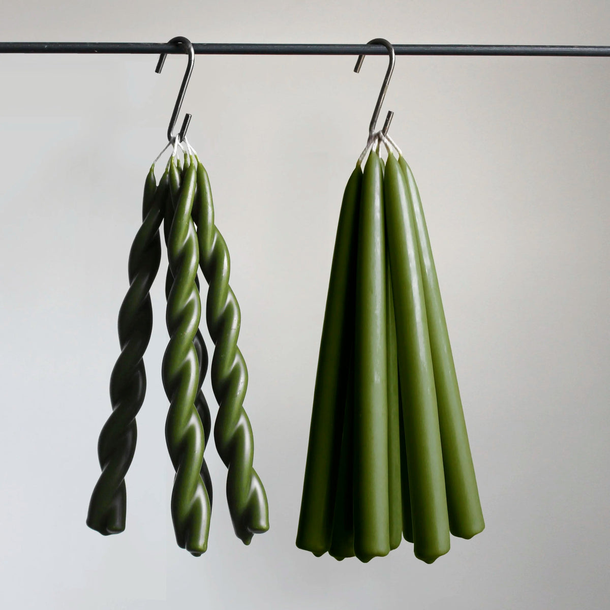 Dining Candle Pair, Nettle by WAX Atelier, hand-dipped beeswax, view 2