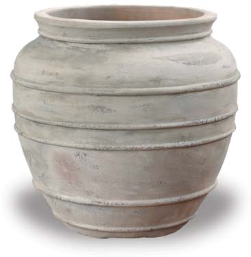 Ribbed Belly Terracotta Pot