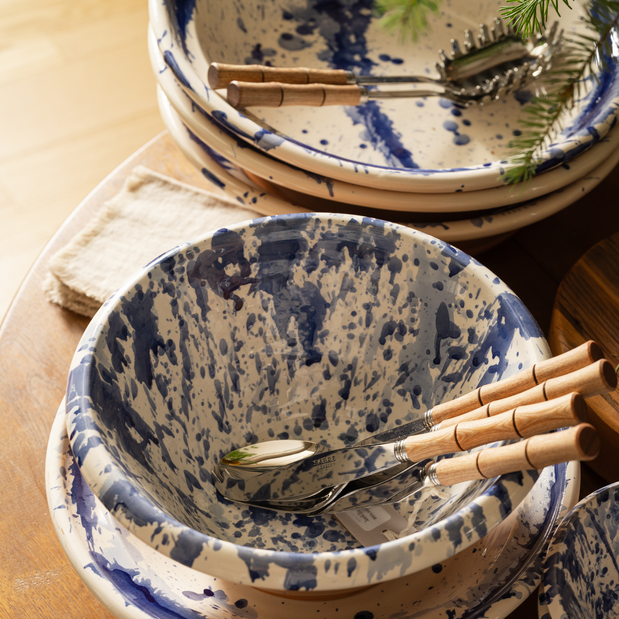 Natural Cocktail Napkins - Set of 6