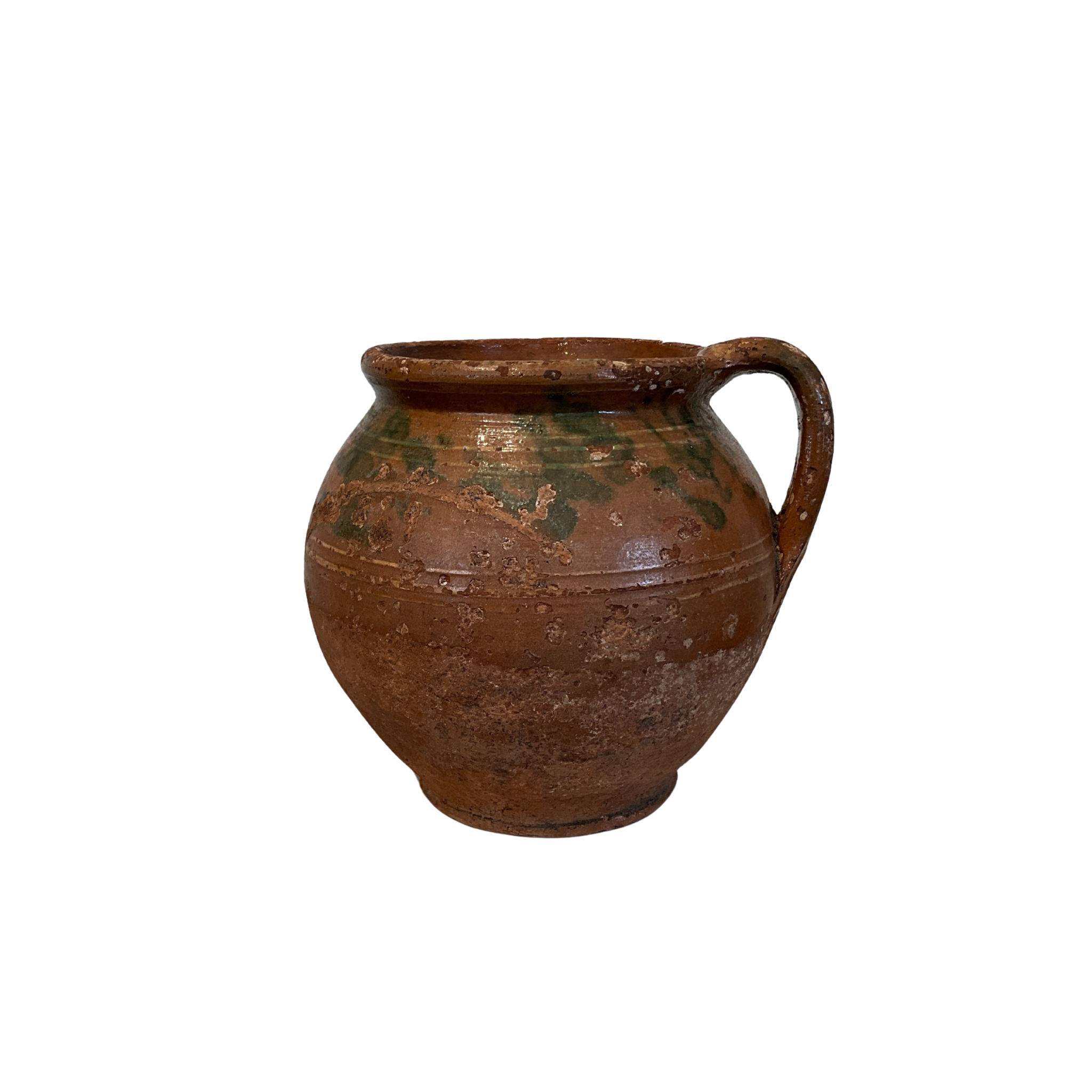 Vintage Ceramic Splatter Vase with Handle