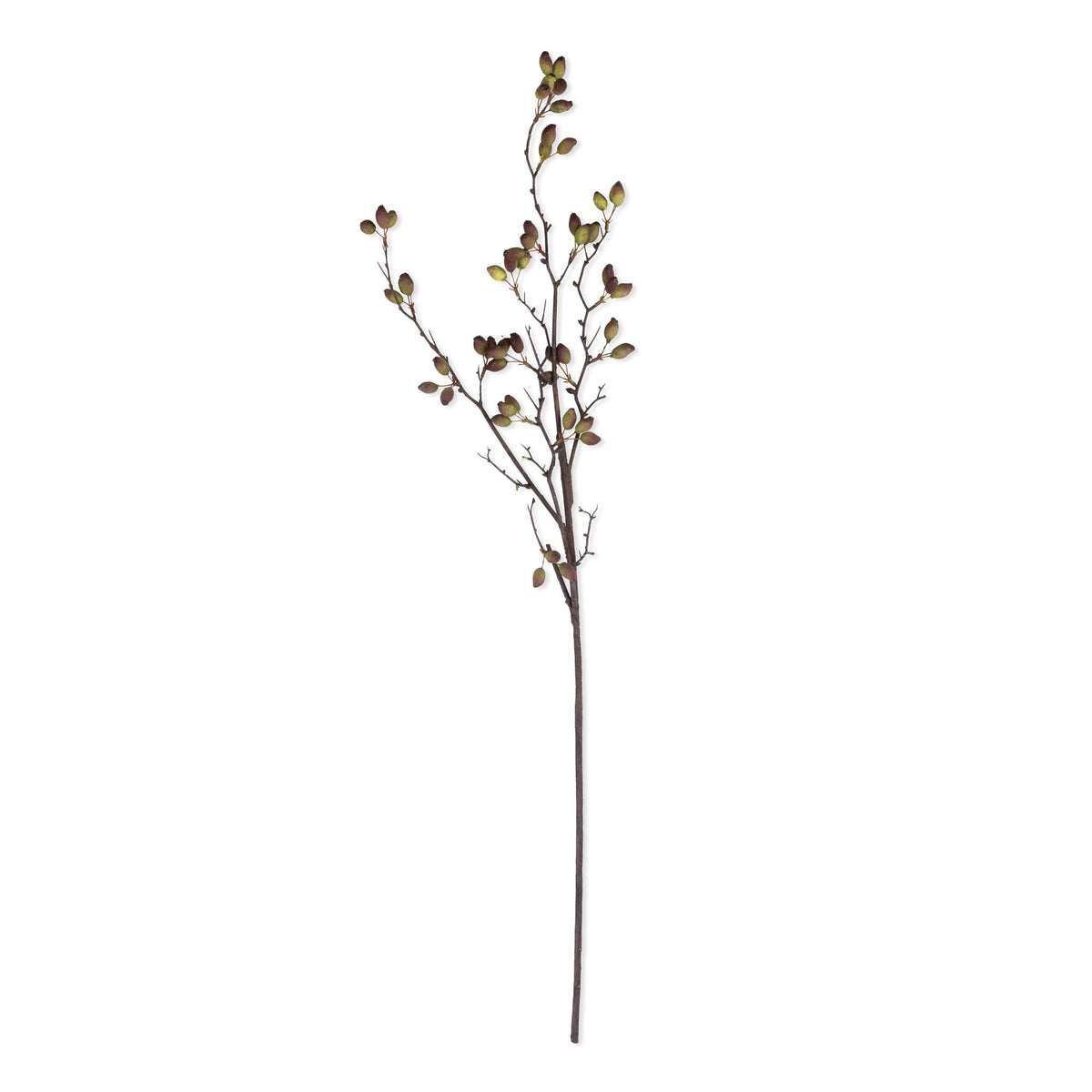 Artificial Barberry by Abigail Ahern on a white background, a single tall branching stem dotted with small berries