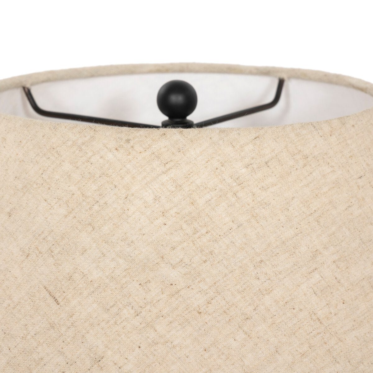 Asa Table Lamp in Smoked Brown Cast Glass – detail view