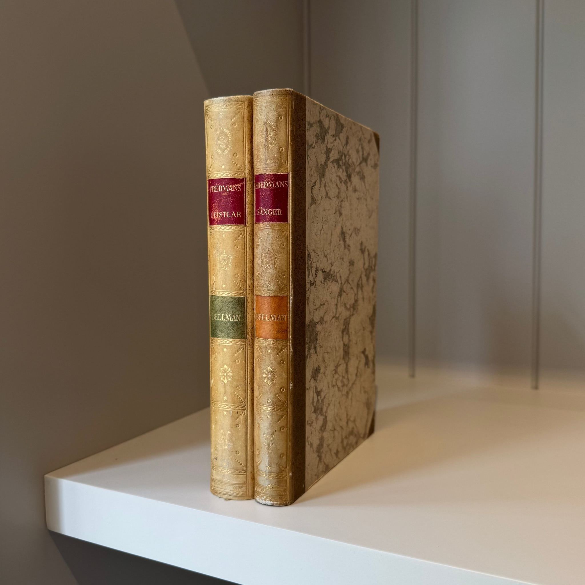 Fredman's Epistles 1918 vintage Swedish book set of 2 by C. M. Bellman