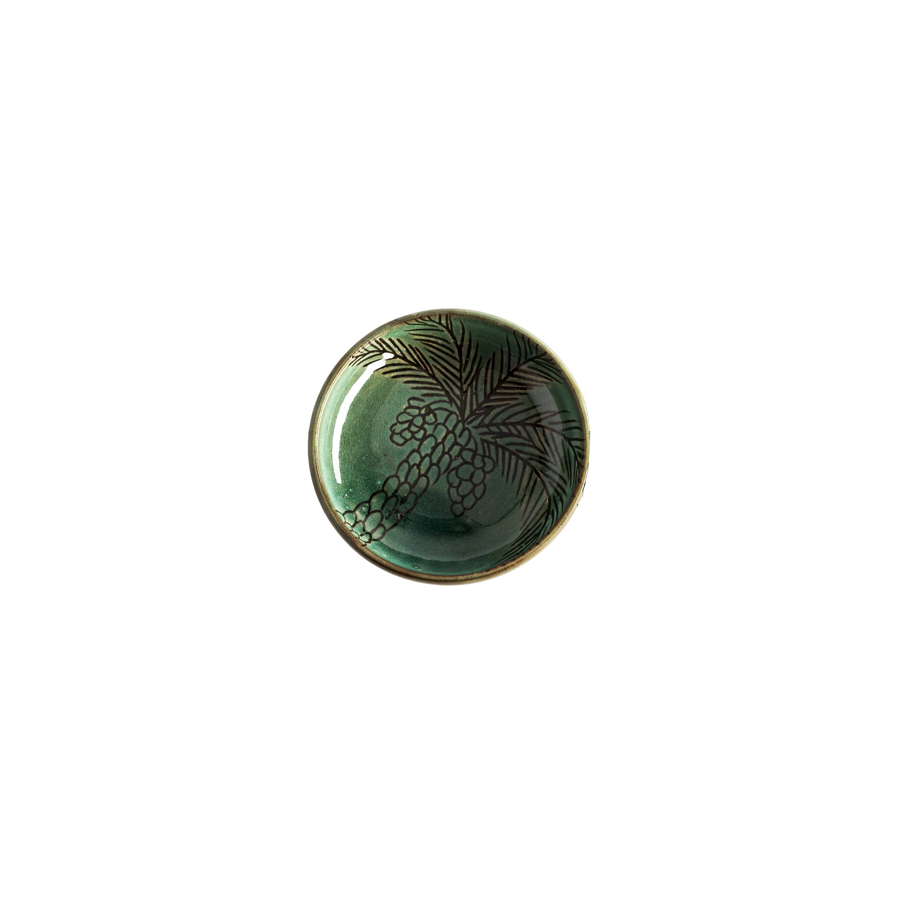 Green Palm Mini Ceramic Plate
