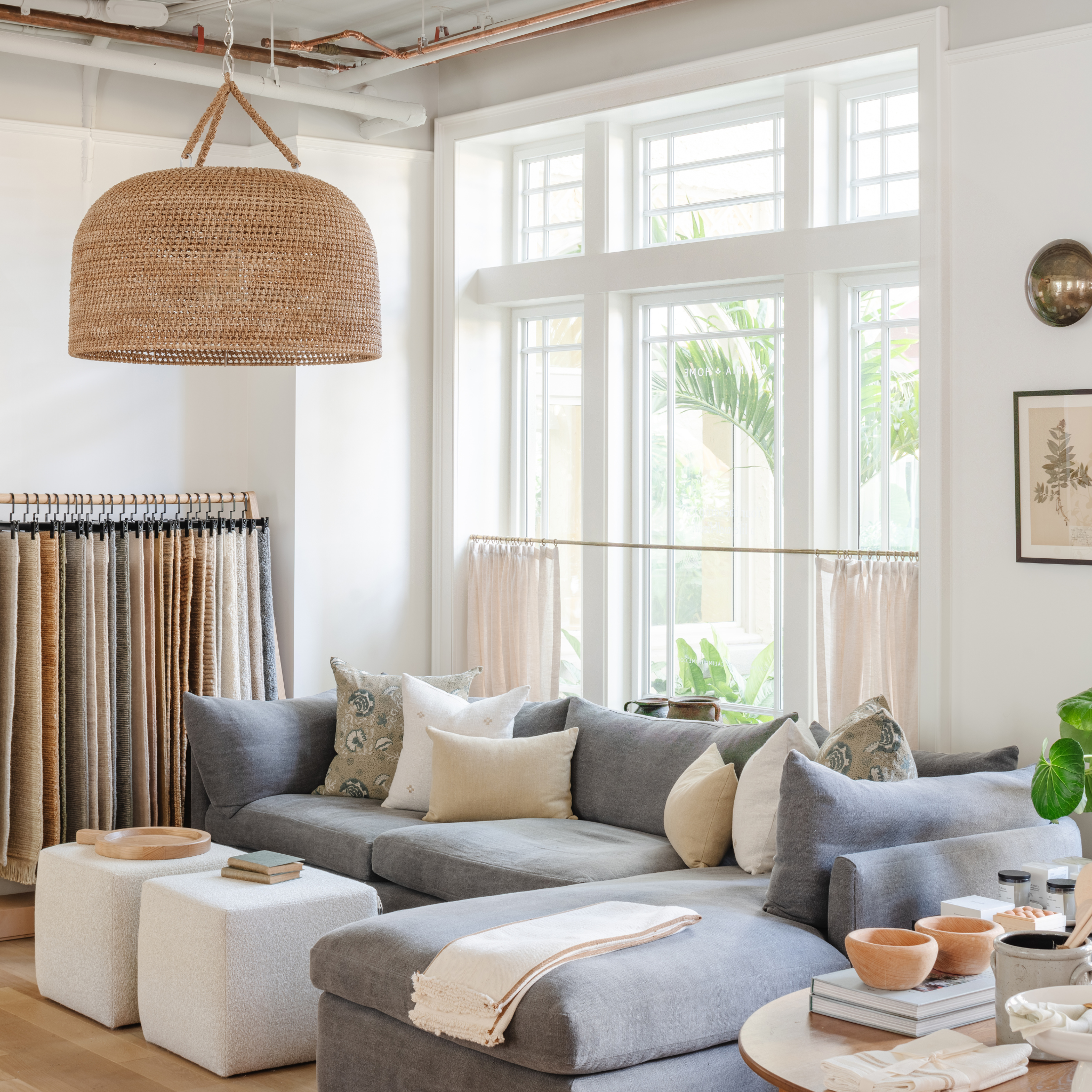 Green Oaks Oversized Pendant Natural