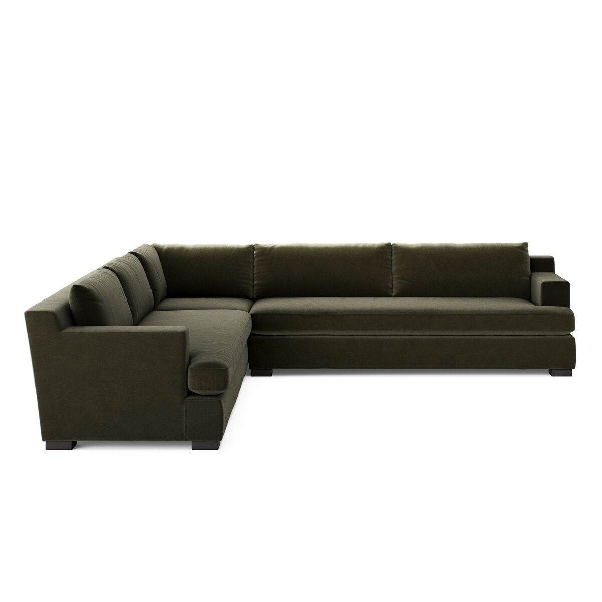 Crispin 3-Piece Sectional in Surrey Olive – front view
