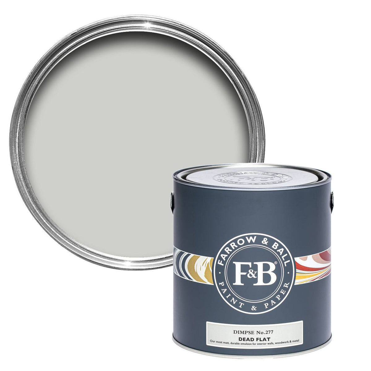 Farrow & Ball Dimpse No.277 paint tin and color swatch