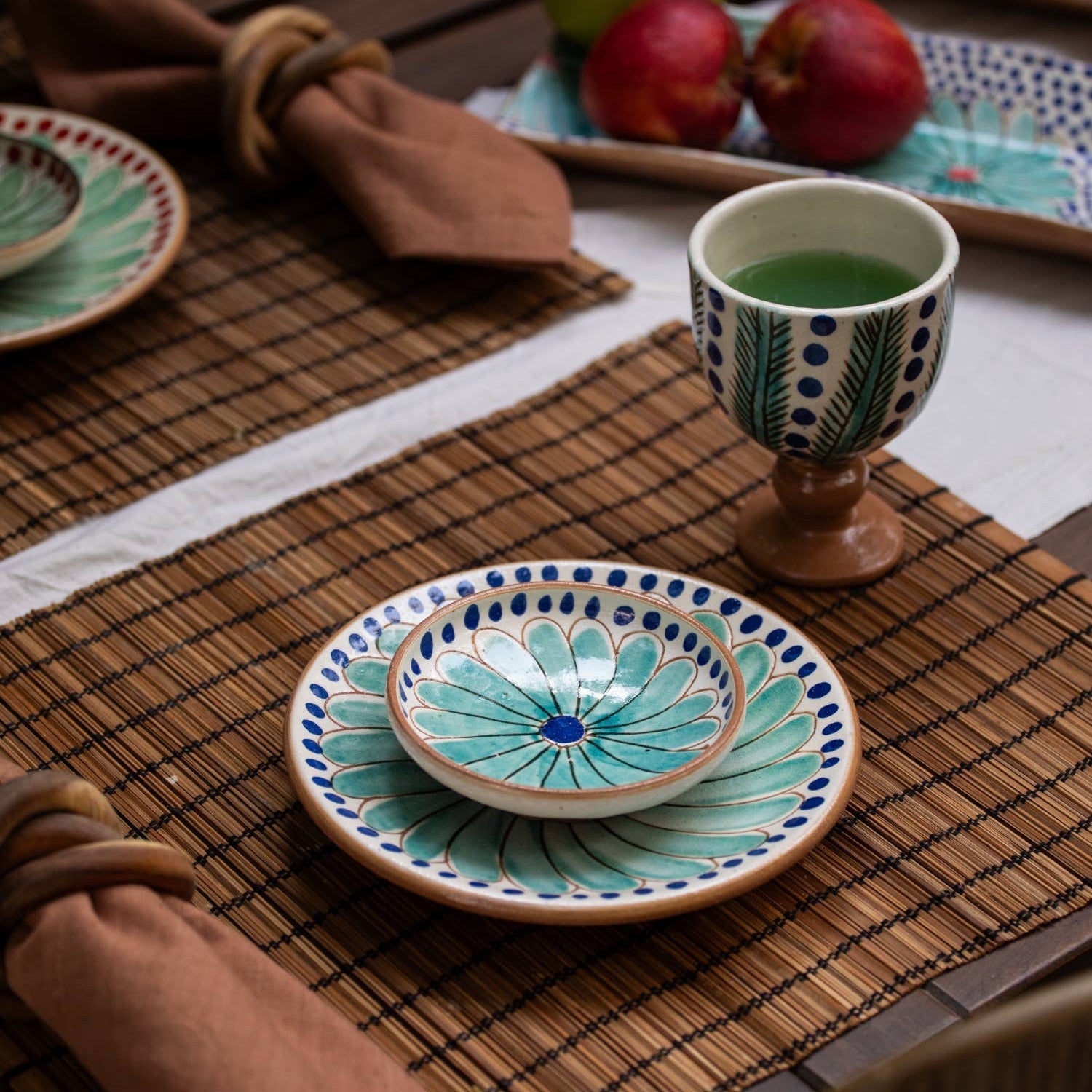 Blue Daisy Small Ceramic Plate