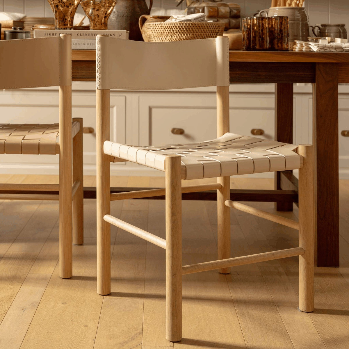Flag Chair - White Oak & Tan Leather - 1 Available