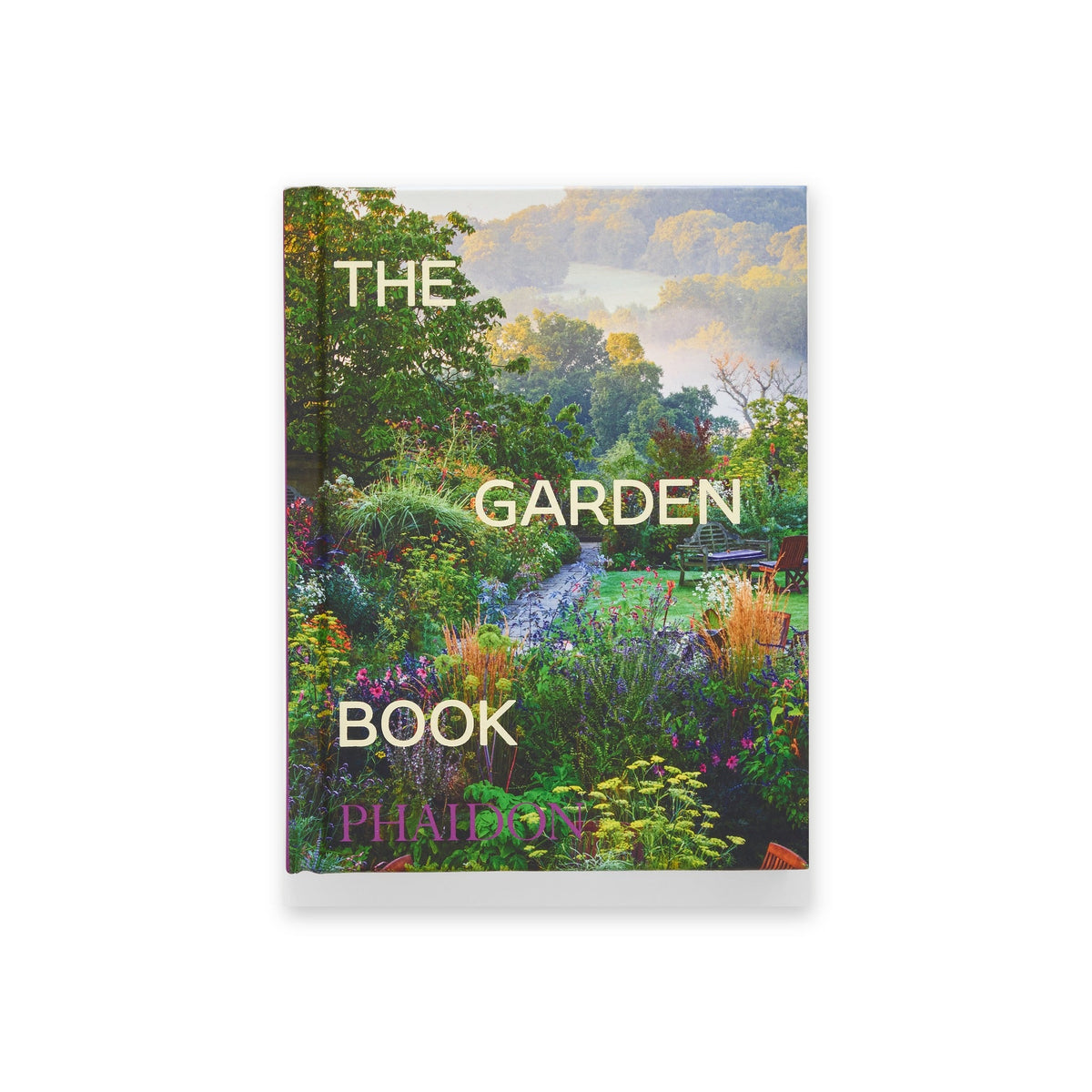 Calimia Home The Garden Book Mini Format book, cover showing a colorful flowering garden at dawn.