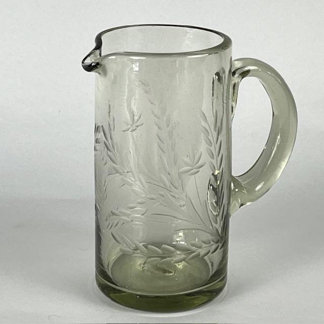 Etched Glass Pitcher