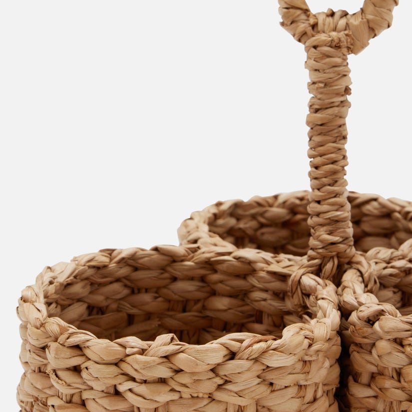 Rattan and bamboo wine bottle holder