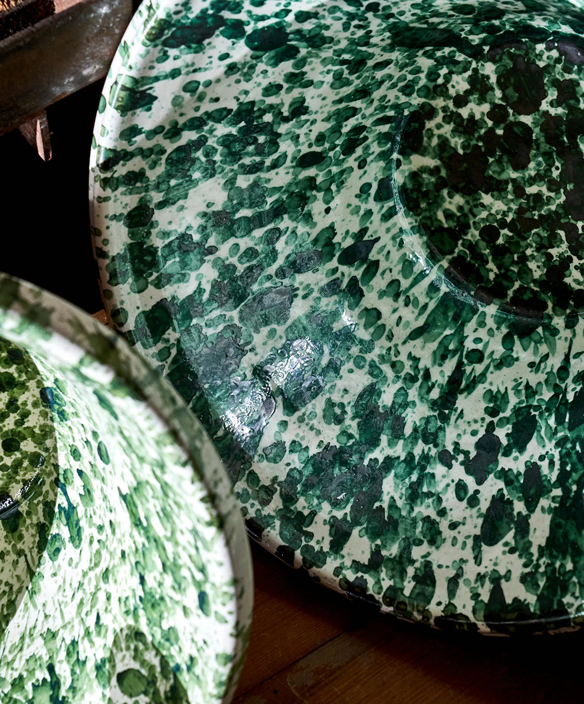 Montegranaro Splatterware Mixing Bowl - Green