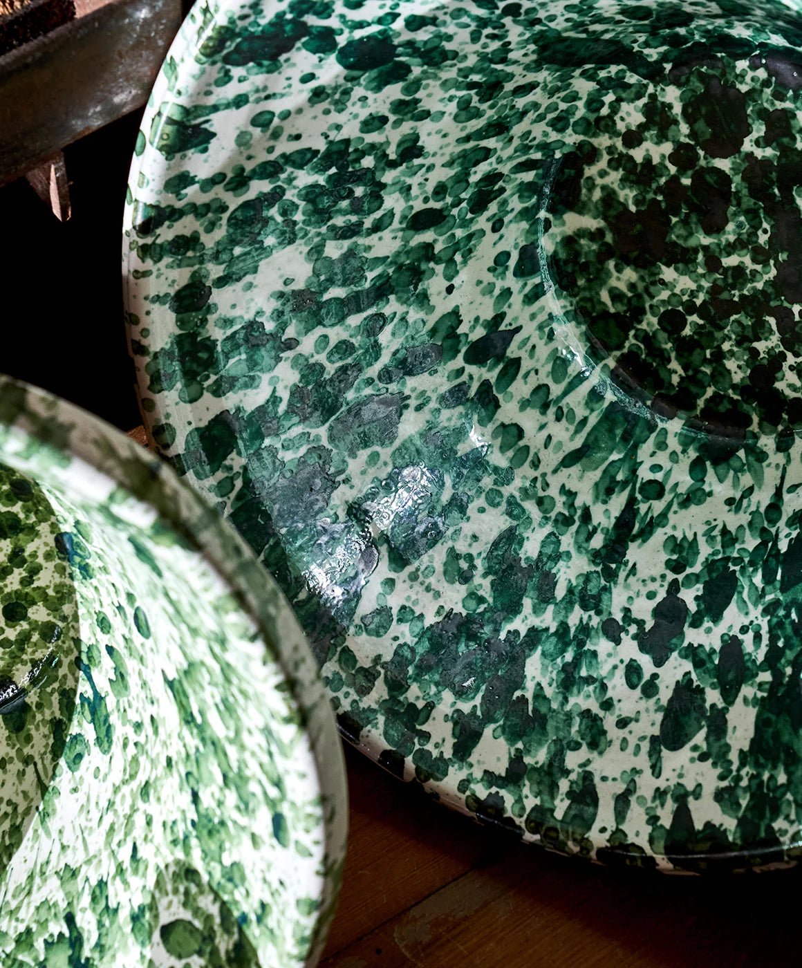 Montegranaro Splatterware Mixing Bowl - Green