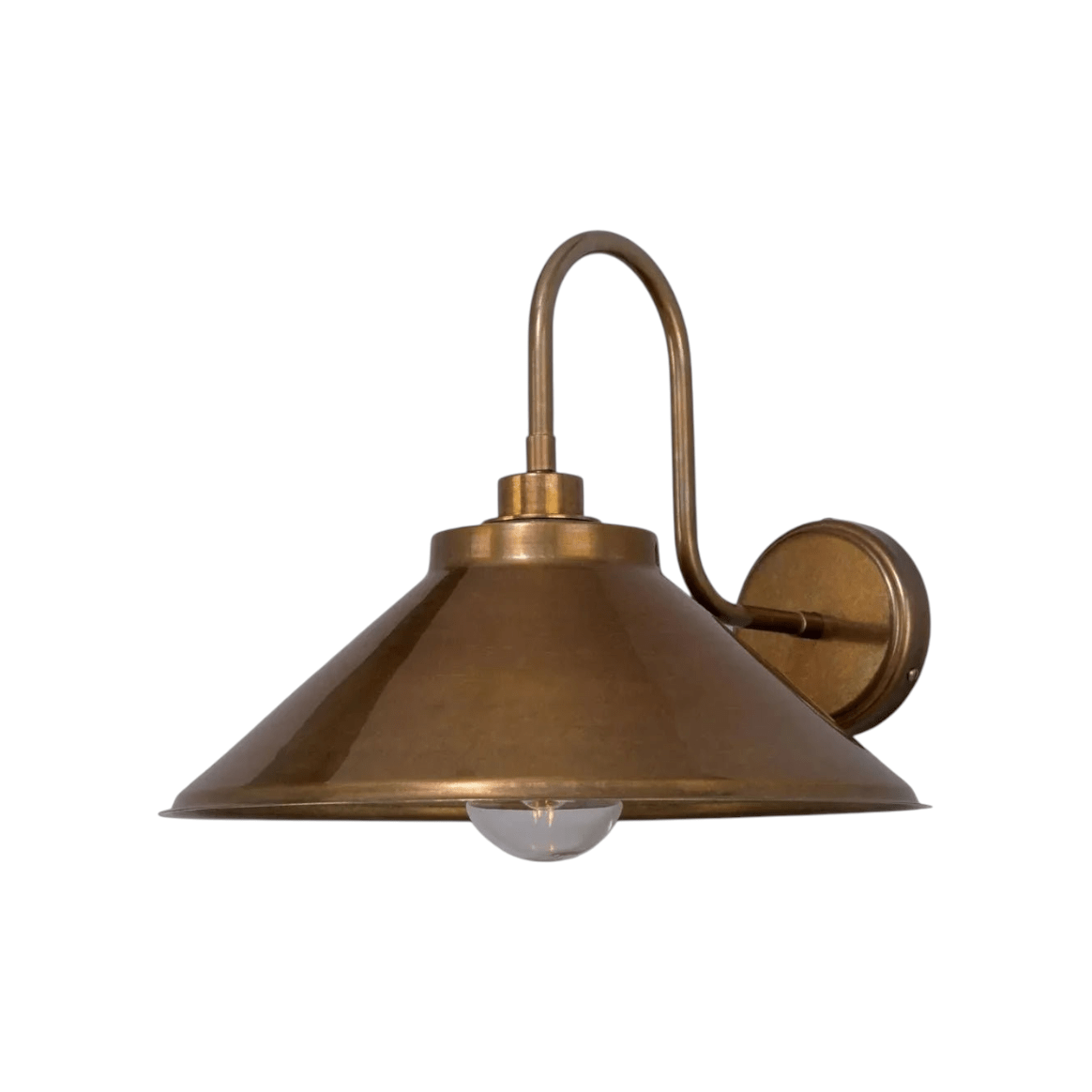 Nerissa Brass Swan Neck Wall Light by Mullan Lighting