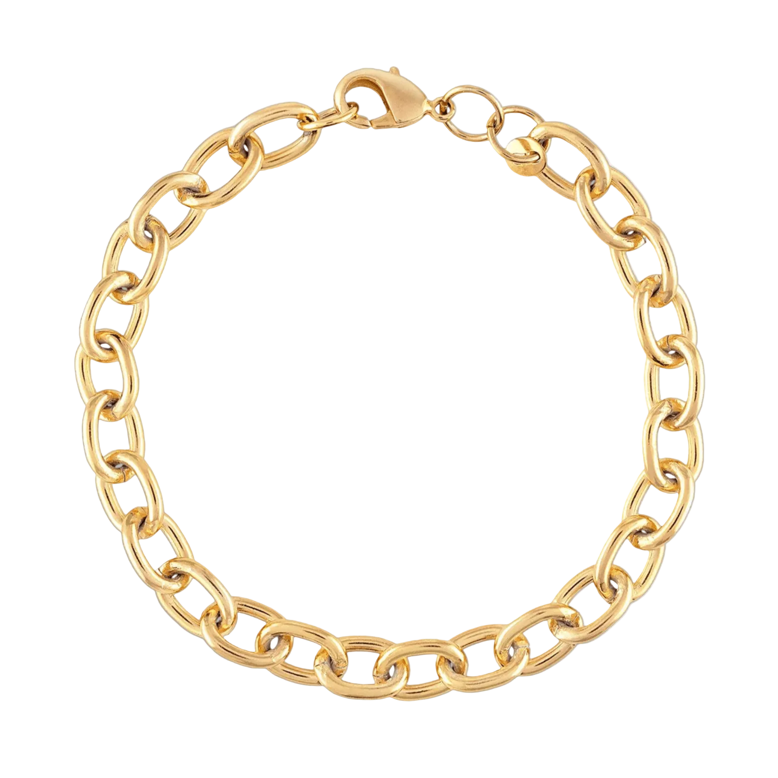 Paloma Link Bracelet in yellow gold on a wrist