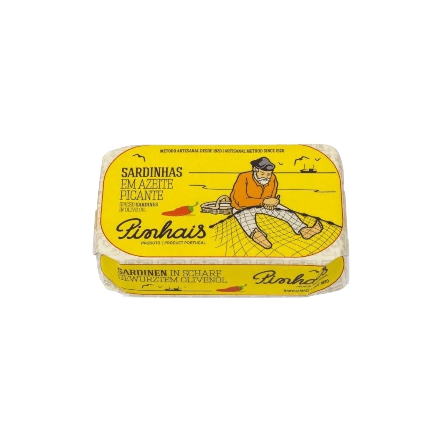 Pinhais spiced sardines in olive oil, Portuguese tin